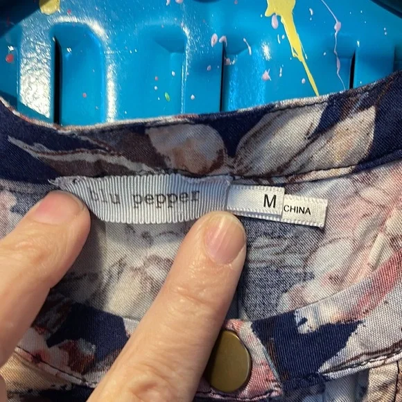 Blu Pepper women’s Medium long sleeve with floral design dress. CL05 - Picture 7 of 8